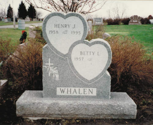 Double heart shaped monument