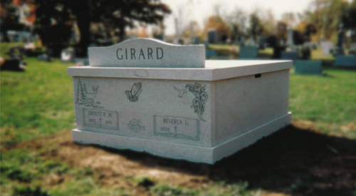 2 person gray mausoleum