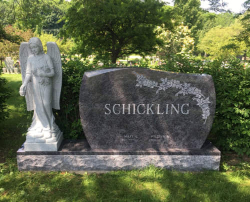schickling memorial with angel statue